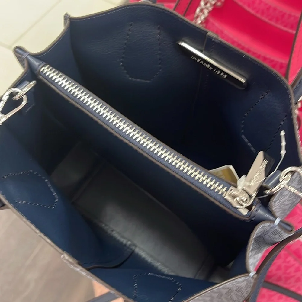 Michael Kors Blue and Black Women's Bag